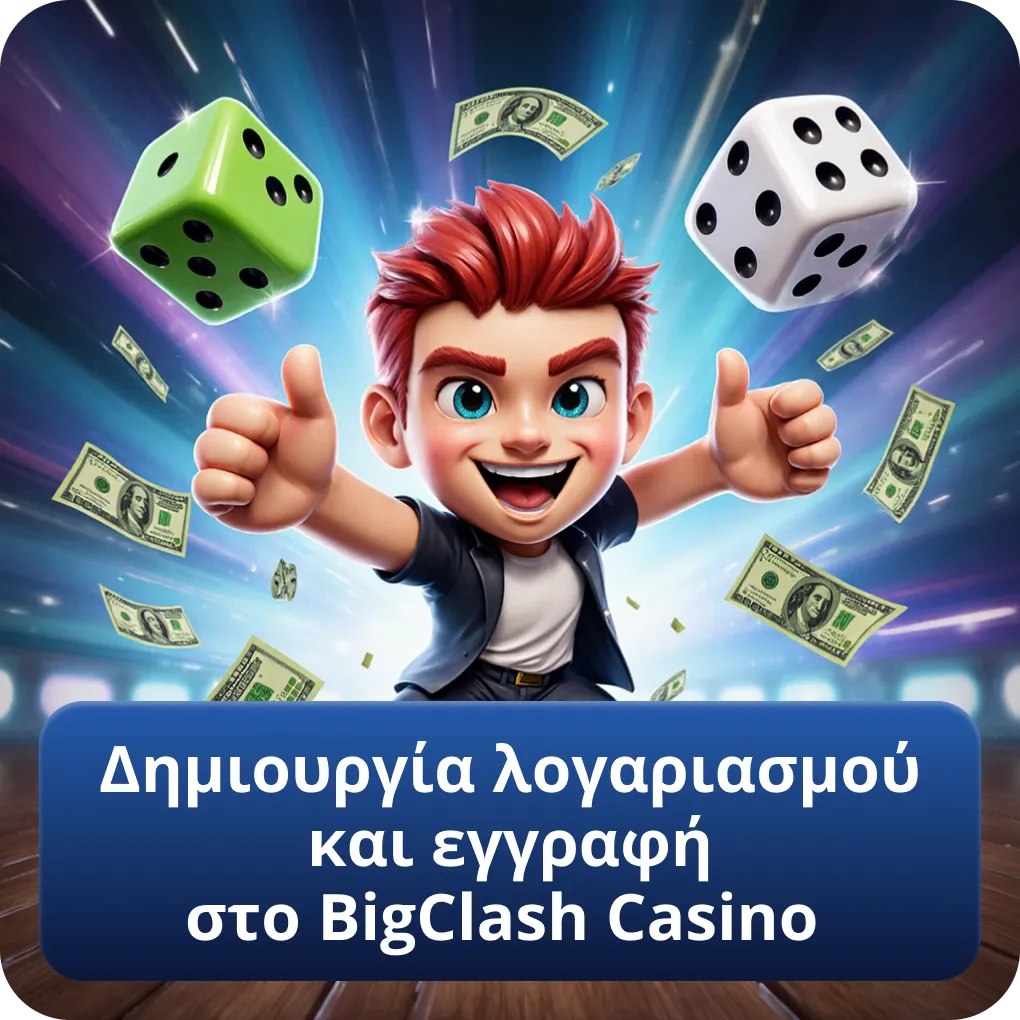 Δημιουργία λογαριασμού και εγγραφή στο BigClash Casino